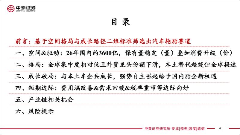 《中泰证券-【中泰汽车】轮胎行业深度：汽车轮胎万亿赛道，本土胎企全球替代加速成长》 - 第4页预览图