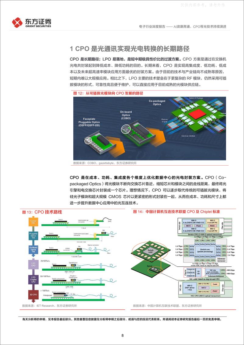 《东方证券-电子行业深度报告：AI浪潮奔涌，CPO等光技术持续演进-230530》 - 第8页预览图