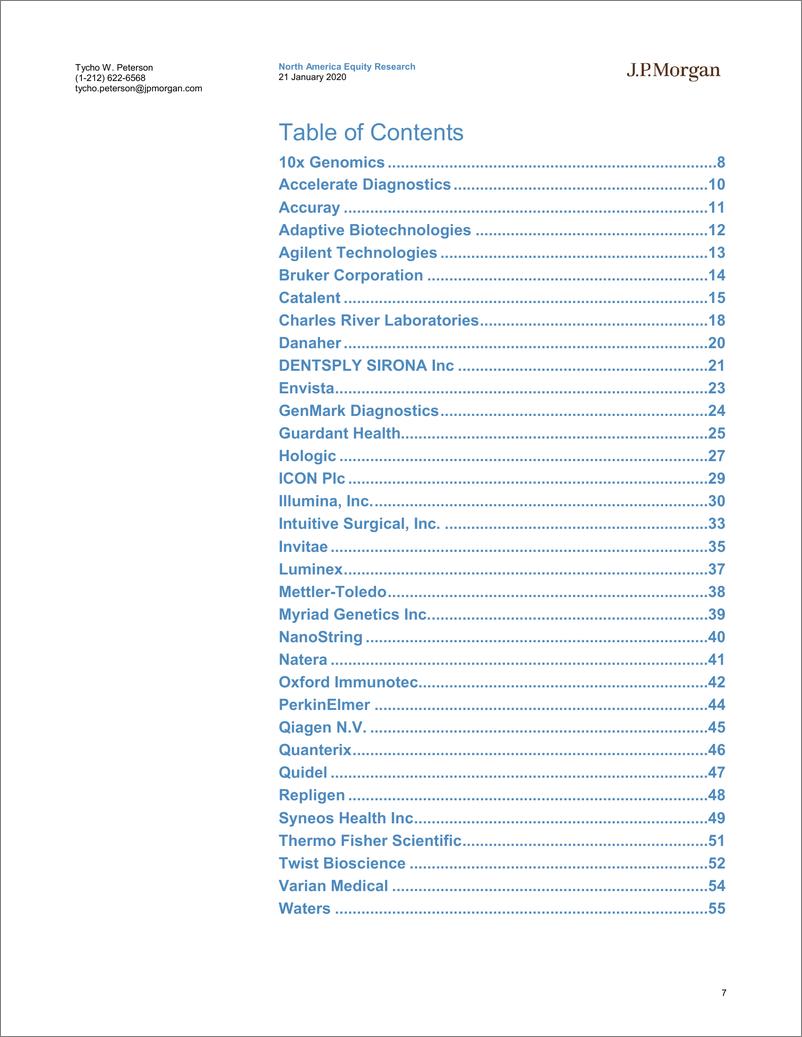 《J.P. 摩根-美股-医疗保健行业-美国生命科学工具与诊断：摩根大通医疗会议要点-2020.1.21-59页》 - 第8页预览图