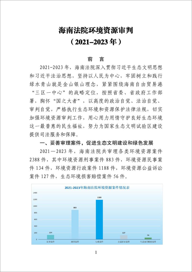 《海南高院_海南法院环境资源审判_2021-2023__中英版_》 - 第2页预览图