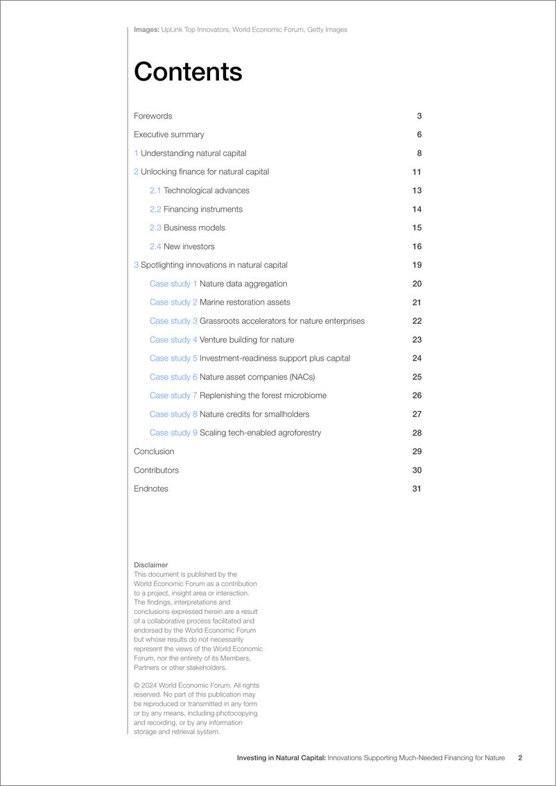 《世界经济论坛-投资自然资本：支持自然急需融资的创新（英）-2024.9-34页》 - 第2页预览图