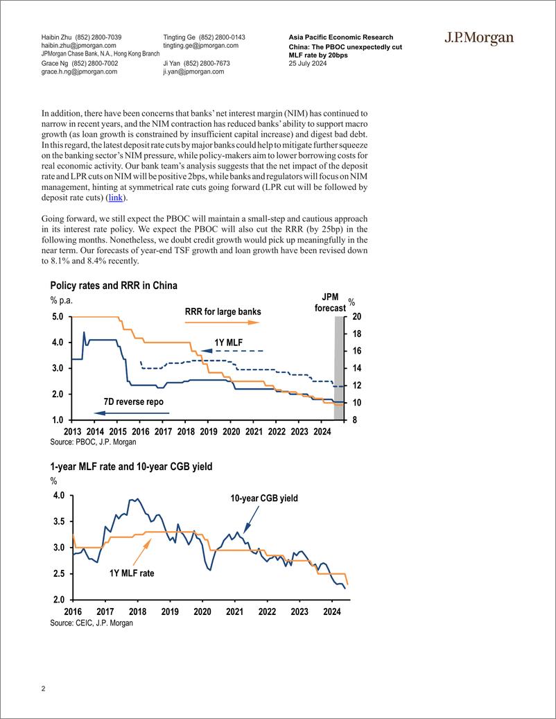 《JPMorgan Econ  FI-China The PBOC unexpectedly cut MLF rate by 20bps-109415169》 - 第2页预览图