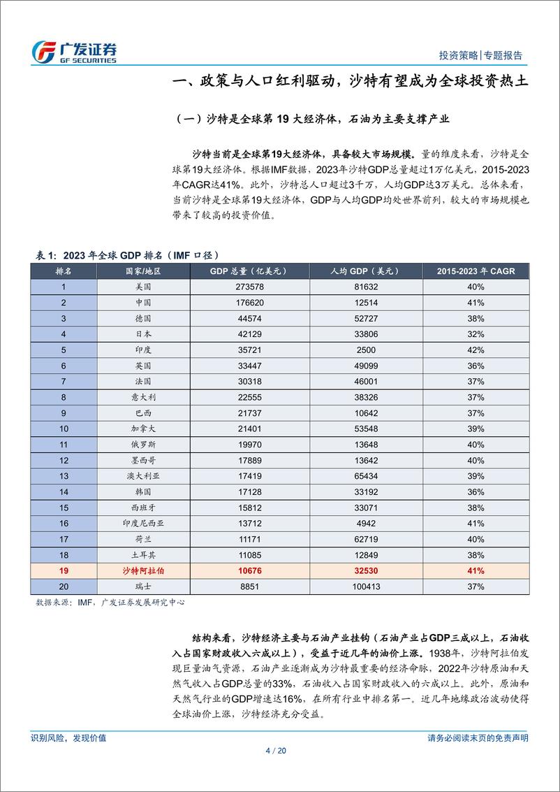 《华泰柏瑞南方东英沙特阿拉伯ETF：分享沙特经济崛起红利-240624-广发证券-20页》 - 第4页预览图