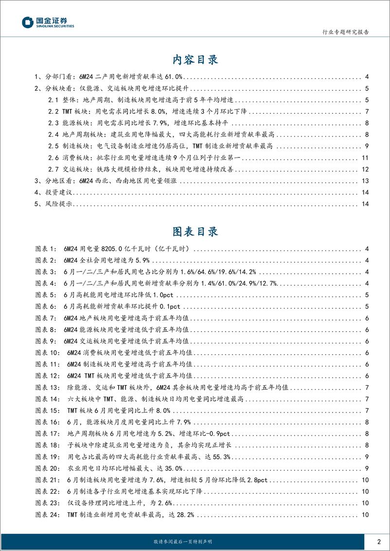 《公用事业及环保产业行业：6月用电，二产用电增量贡献率达61.0%25-240808-国金证券-16页》 - 第2页预览图