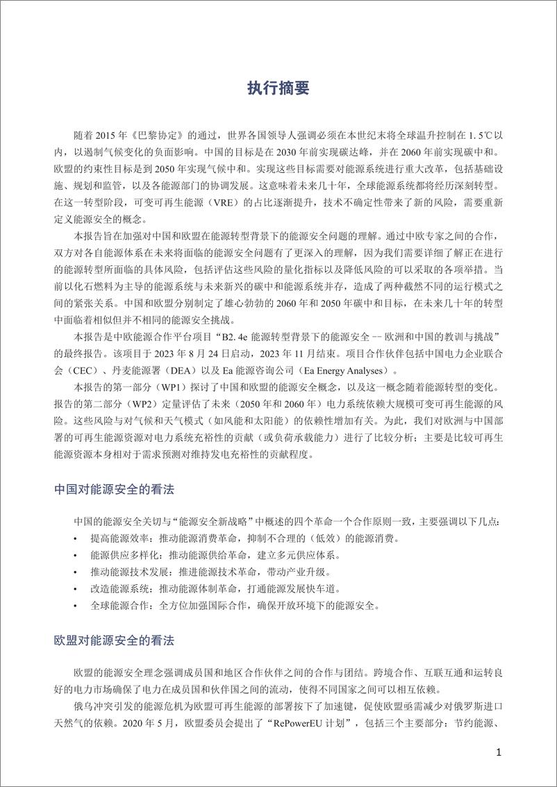 《中欧能源合作平台：2023能源转型背景下的能源安全—欧洲和中国的经验教训与挑战》 - 第5页预览图