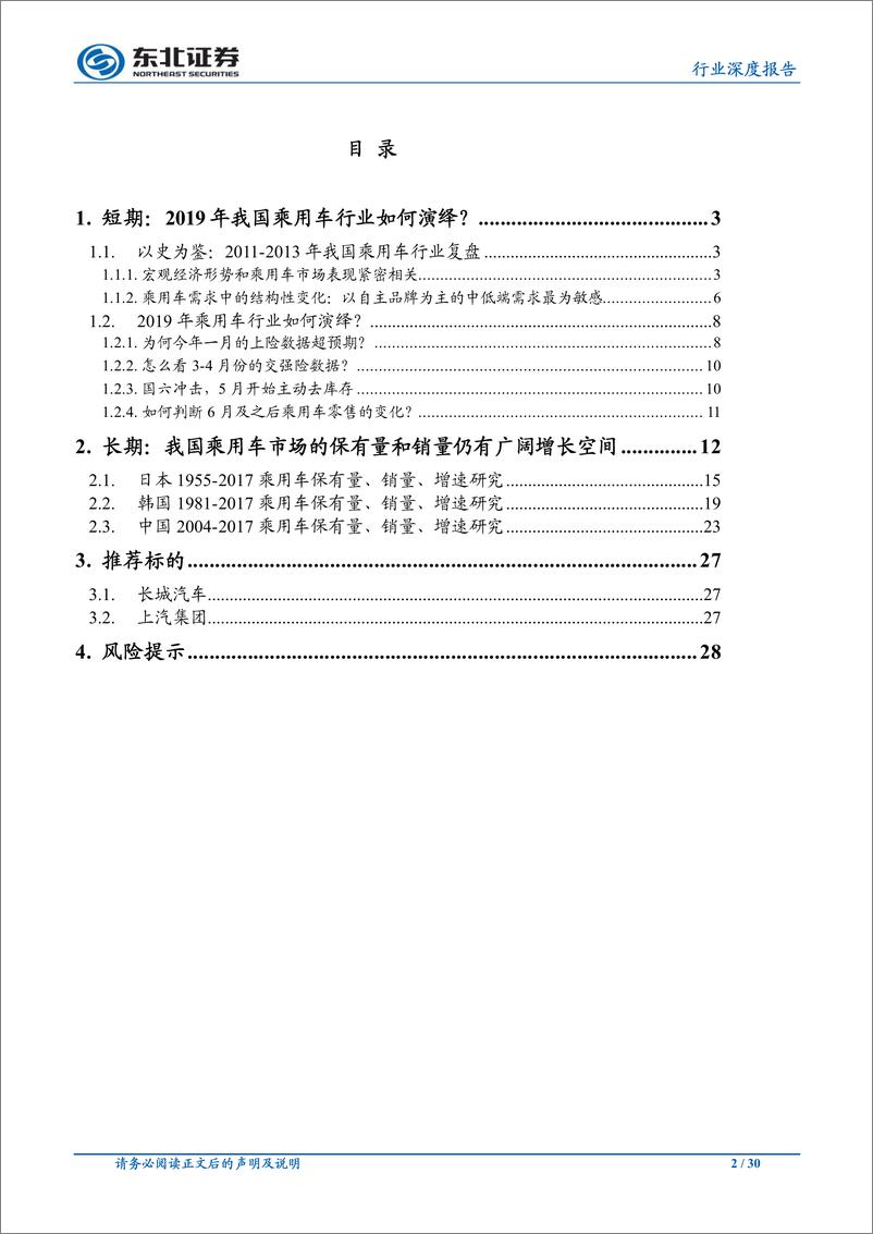 《汽车行业：底部探明，静待拐点-20190702-东北证券-30页》 - 第3页预览图