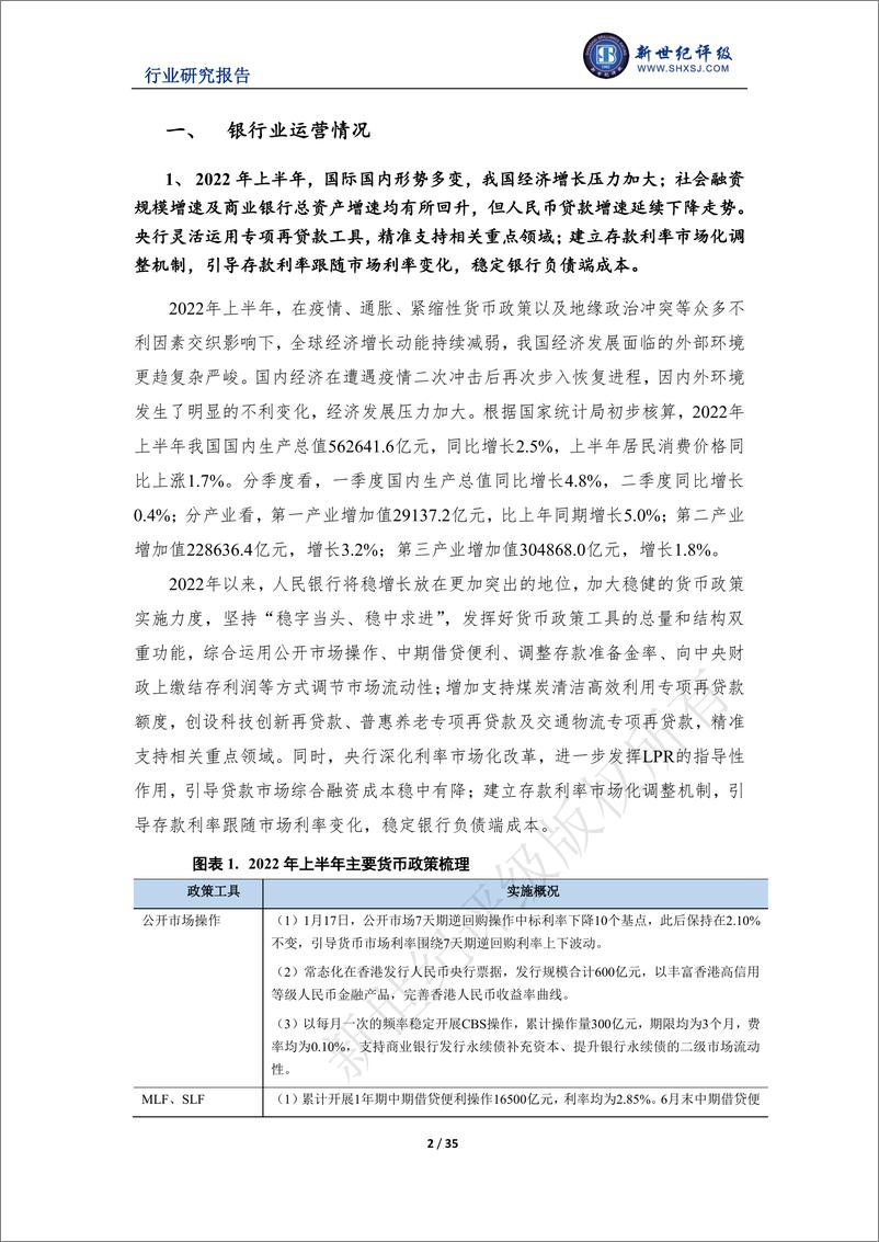 《新世纪评级-2022年上半年银行业信用观察-35页-WN9》 - 第2页预览图