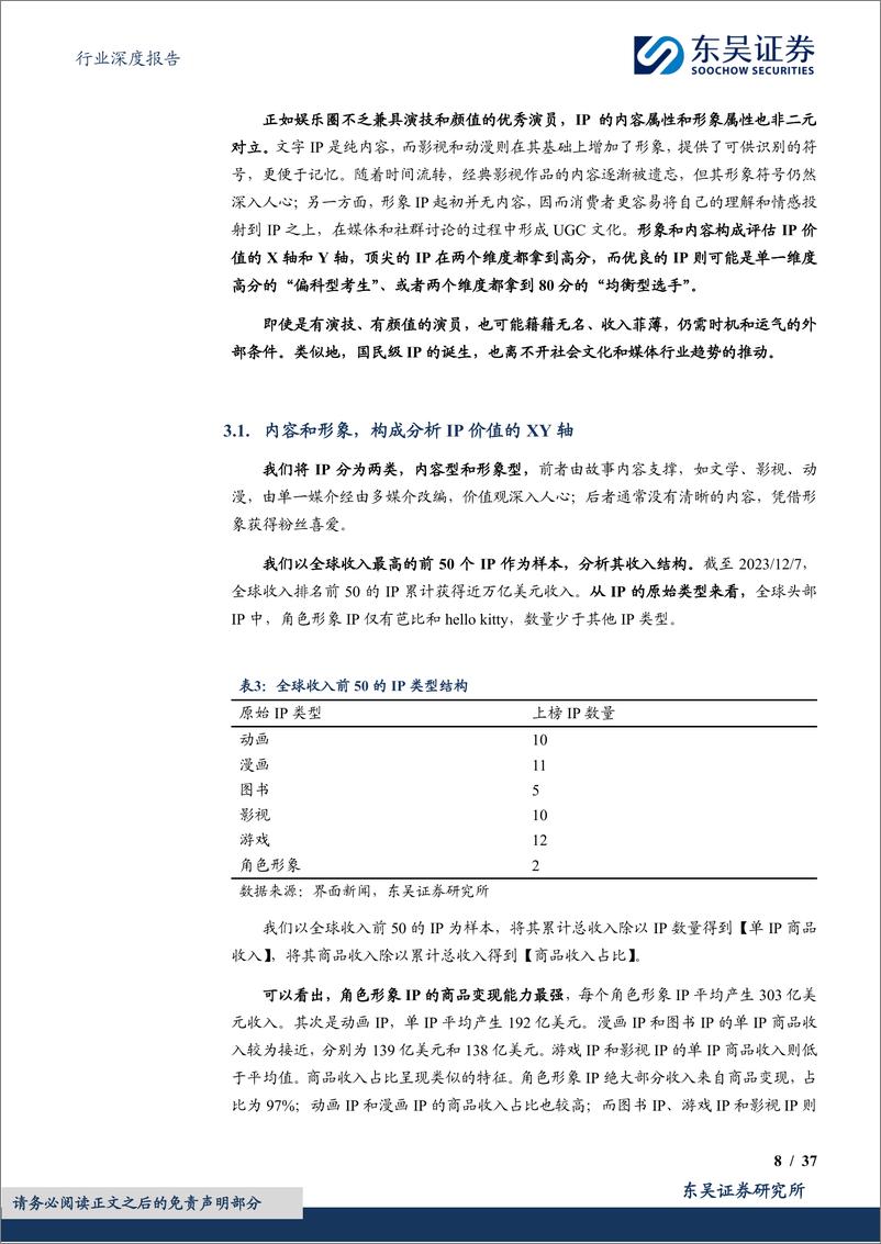 《传媒行业深度报告：IP行业研究框架，内容、形象、战略、渠道-240624-东吴证券-37页》 - 第8页预览图