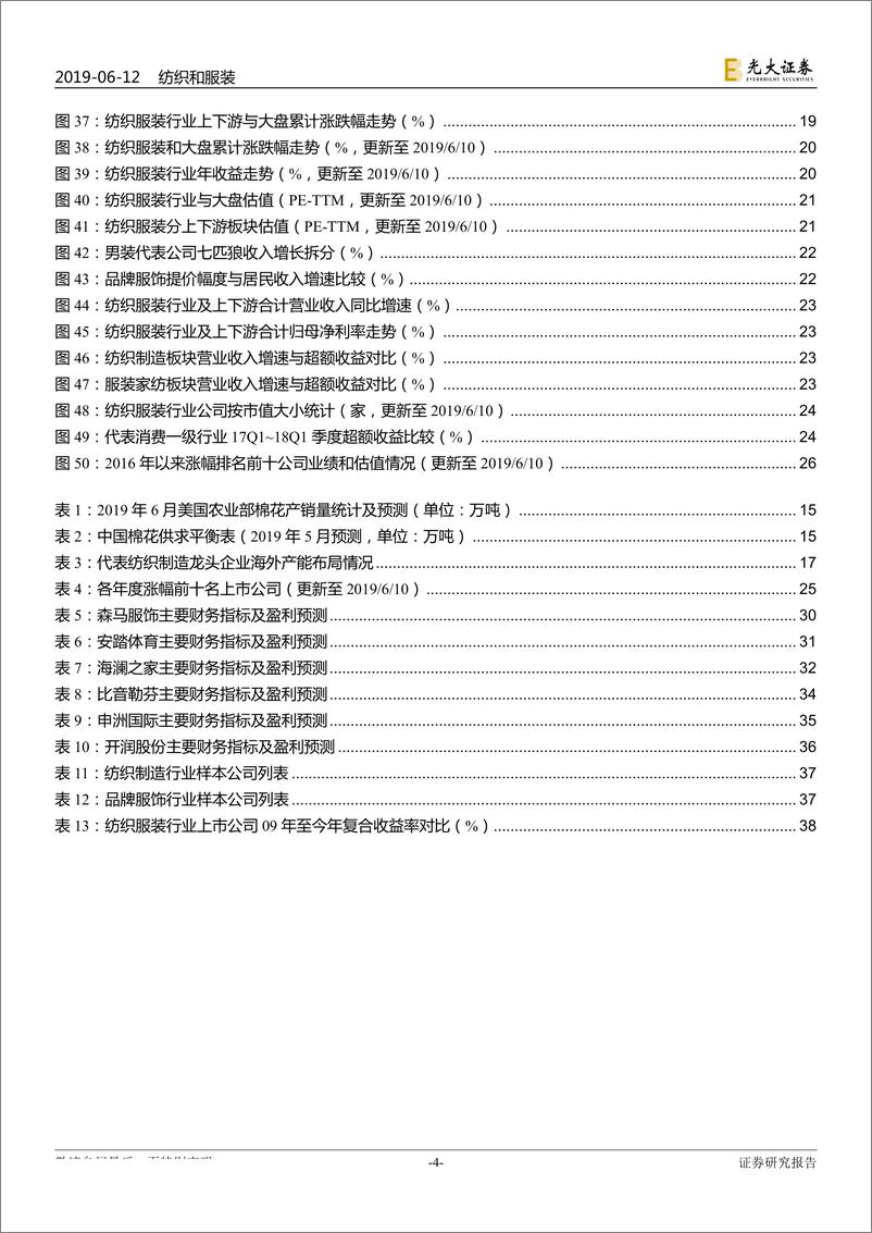 《纺织服装行业2019年下半年投资策略：十年复盘，行业红利减弱，龙头溢价凸显-20190612-光大证券-39页》 - 第5页预览图