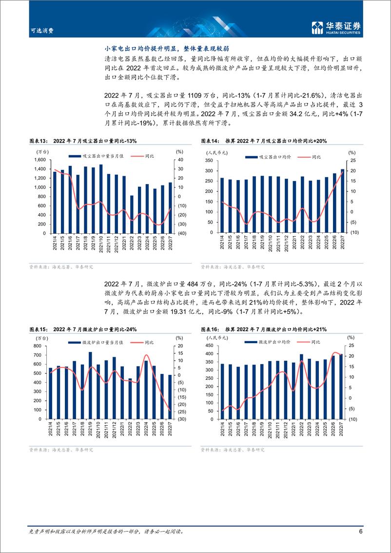 《家用电器行业：短期出口有韧性，把握转移机遇-20220823-华泰证券-23页》 - 第7页预览图