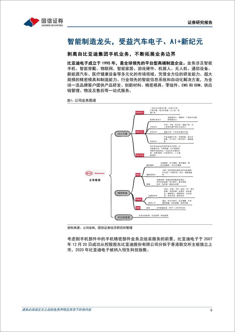 《比亚迪电子(00285.HK)比亚迪核心供应商，数据中心%2b机器人业务未来可期-250224-国信证券-36页》 - 第5页预览图