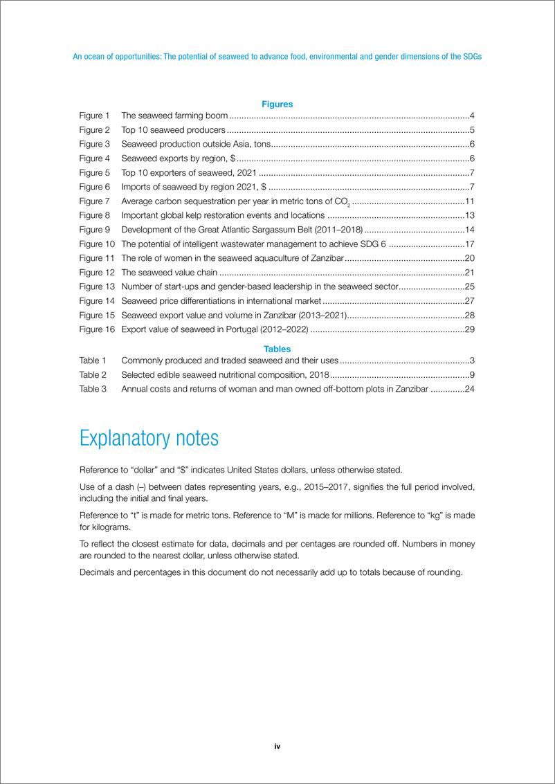 《联合国贸易发展委员会-机会的海洋：海藻在促进可持续发展目标的粮食、环境和性别层面方面的潜力（英）-2024-58页》 - 第4页预览图