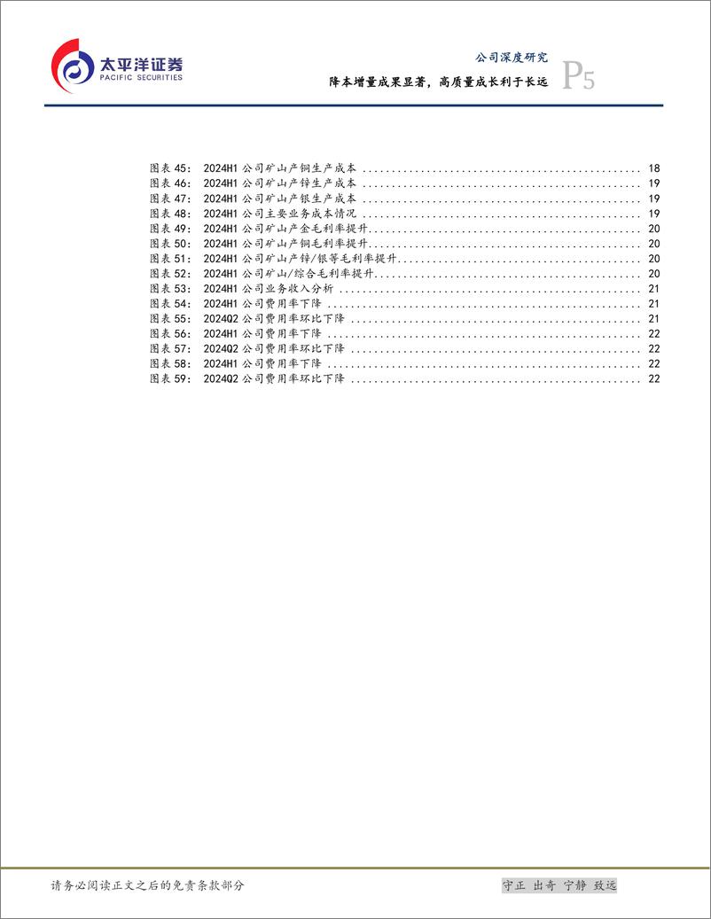 《紫金矿业(601899)降本增量成果显著，高质量成长利于长远-240923-太平洋证券-27页》 - 第5页预览图