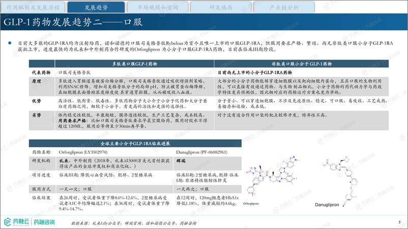 《降糖减重明星药—GLP-1产业现状与未来发展报告-药融咨询》 - 第5页预览图