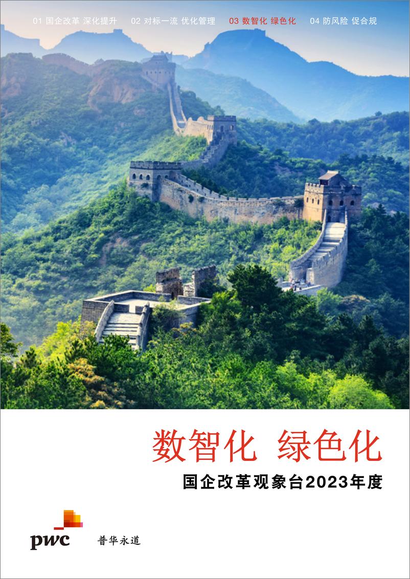 《2023年度国企改革观象台-数智化 绿色化-普华永道》 - 第1页预览图