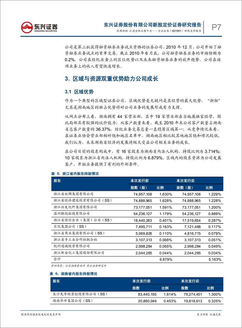 《方正证券（东兴证券）-询价报告-深耕浙湘，打造全面业务平台-110729》 - 第7页预览图