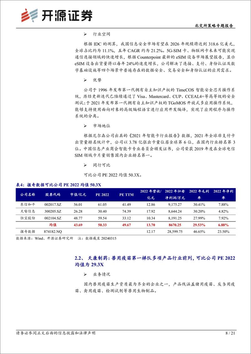 《北交所策略专题报告：北交所直联机制公司观察，本期可关注握奇数据、东盛金材等-240320-开源证券-21页》 - 第8页预览图