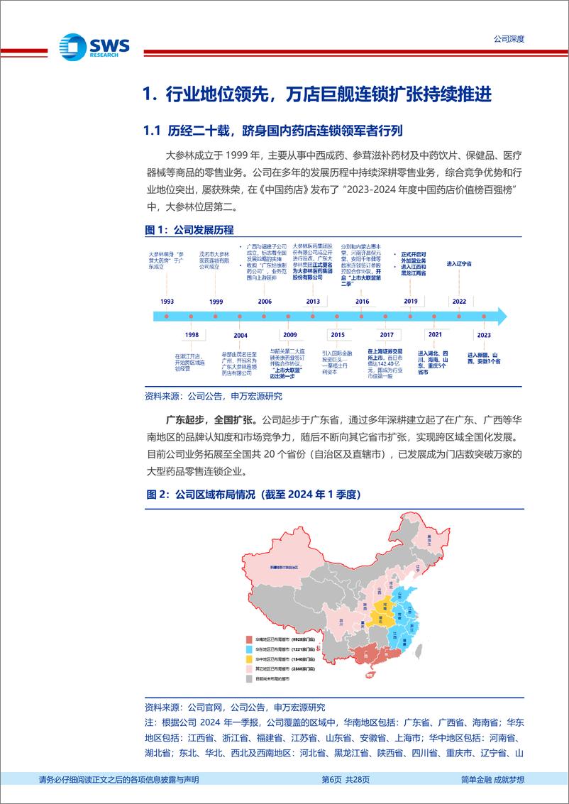 《申万宏源-大参林-603233-深耕华南_放眼全国_优质头部连锁药店持续发展》 - 第6页预览图