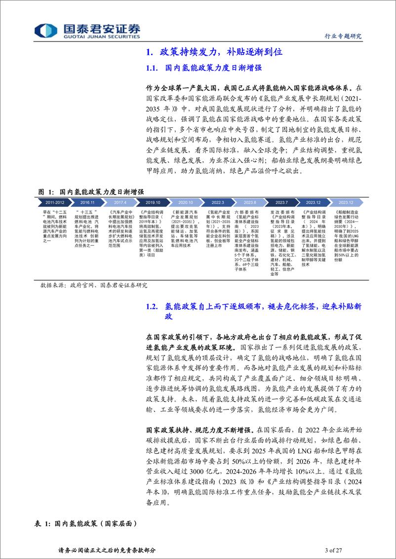 《新兴能源行业专题研究：氢风已来，产业链降本增量值得期待》 - 第3页预览图