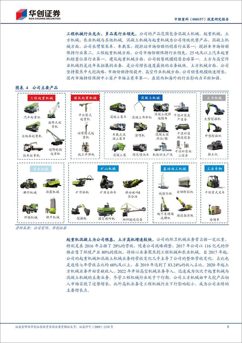 《华创证券-中联重科-000157-深度研究报告：新业务助力塑造新格局，海外持续发力打造新龙头》 - 第8页预览图