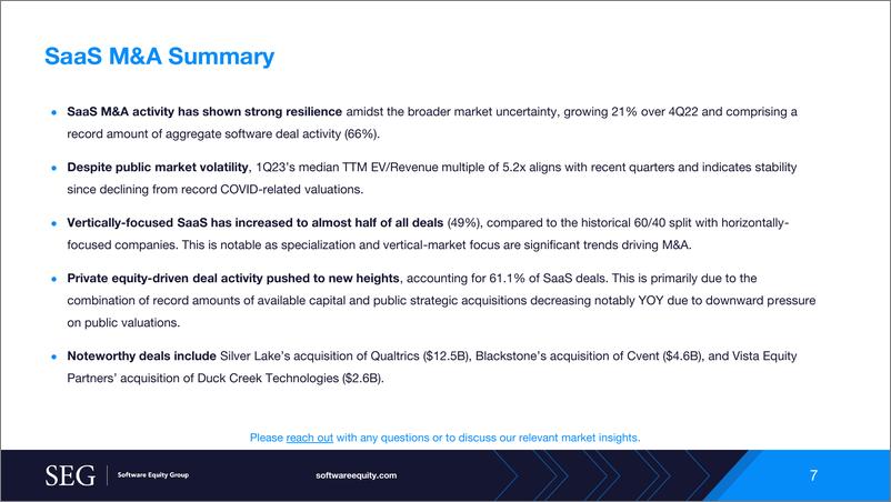 《SEG-2023年第一季度SaaS并购更新（英）-2023》 - 第8页预览图