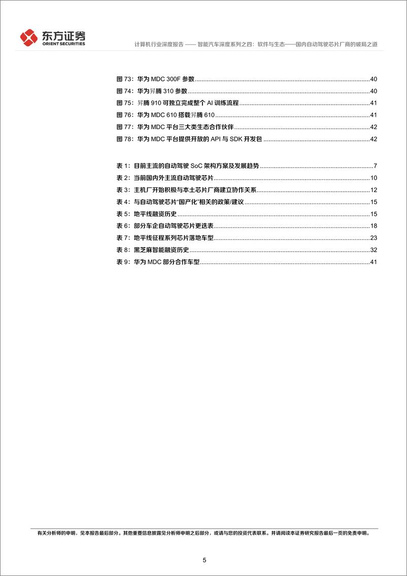 《计算机行业智能汽车深度系列之四：软件与生国内自动驾驶芯片厂商的破局之道-20221026-东方证券-45页》 - 第6页预览图