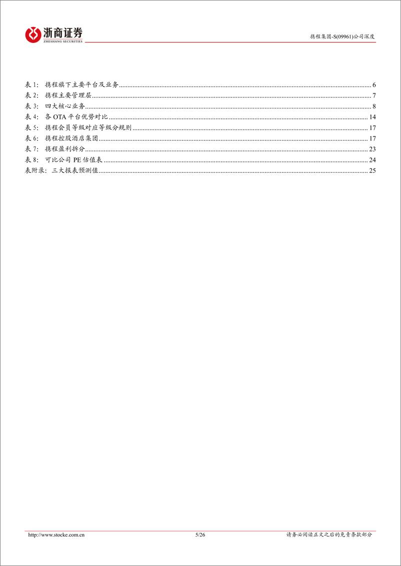 《携程集团-S(09961.HK)首次覆盖报告：在线旅游龙头企业，海外业务打开增量空间-240728-浙商证券-26页》 - 第5页预览图