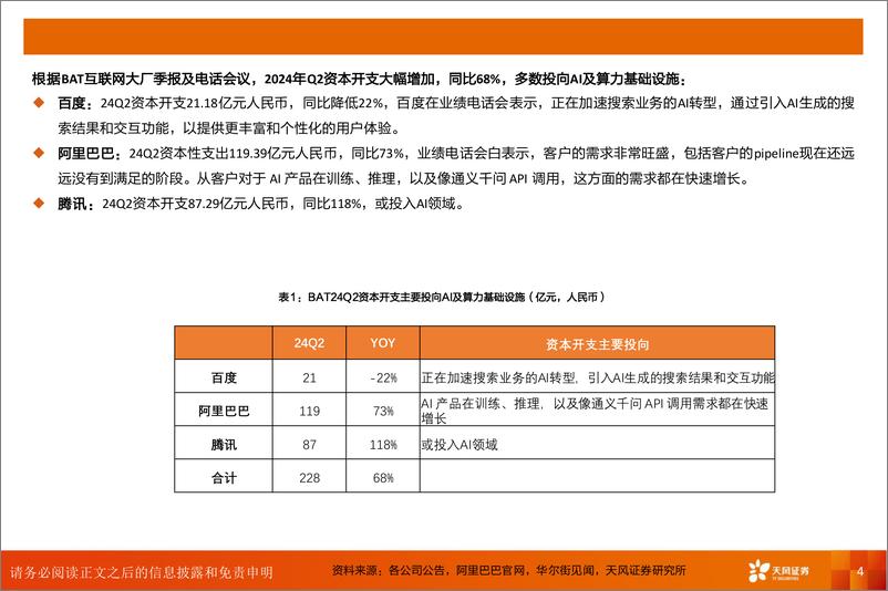 《计算机行业国产算力B端篇：云厂商25年有望开启规模采购-240901-天风证券-16页》 - 第4页预览图