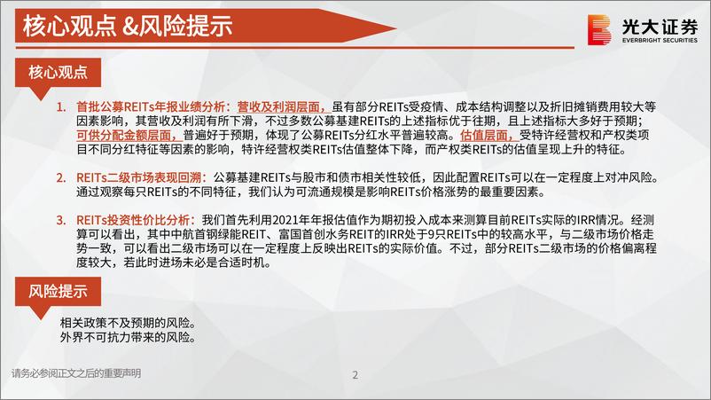 《REITs专题研究报告之三：首批公募REITs上市后表现及投资收益分析-20220609-光大证券-20页》 - 第3页预览图