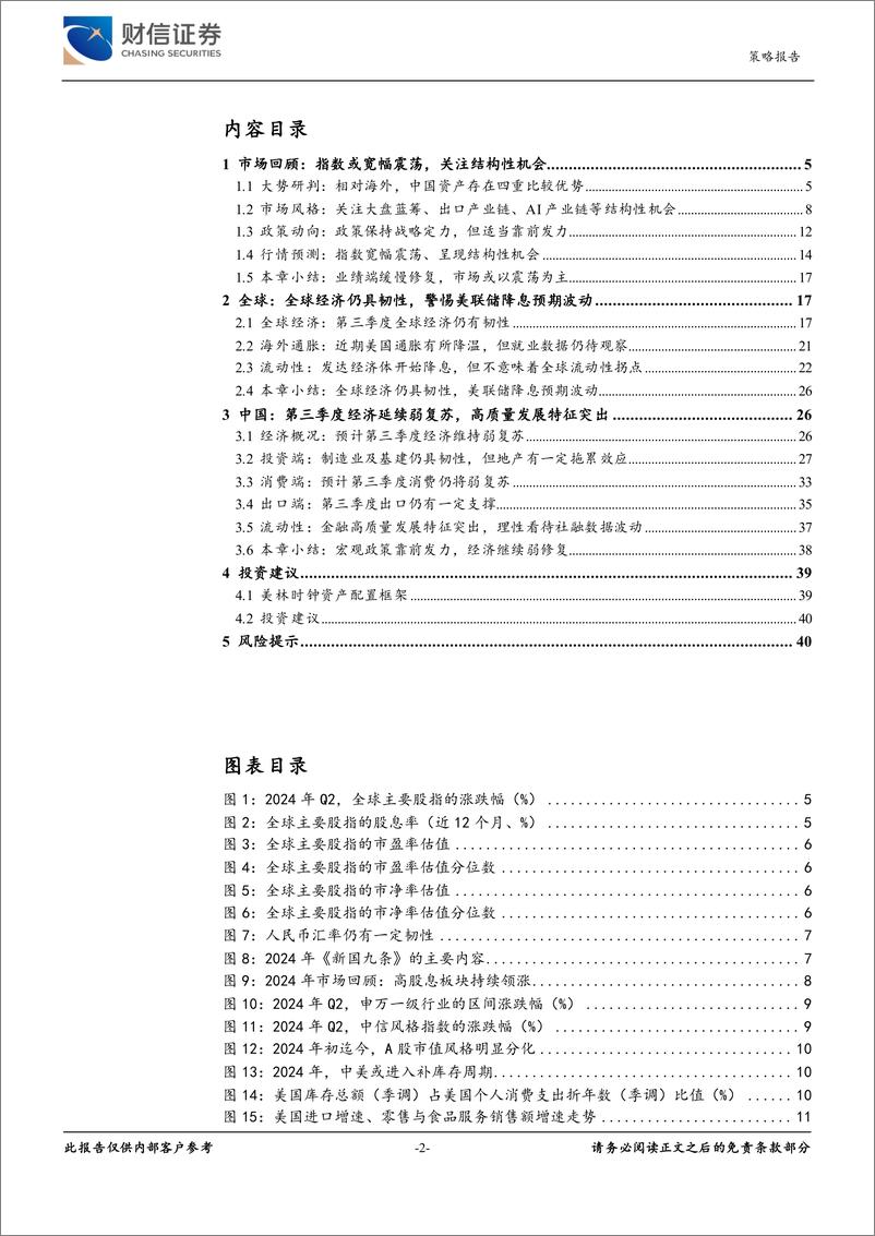 《2024年第三季度市场策略报告：指数或宽幅震荡，关注结构性机会-240708-财信证券-41页》 - 第2页预览图