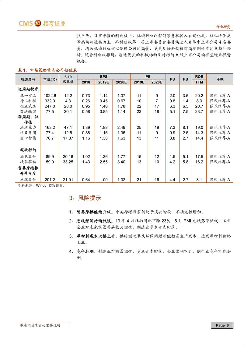 《机械行业2019年中期投资策略：围绕逆周期、低估值、科创主线进行布局-20190612-招商证券-31页》 - 第7页预览图