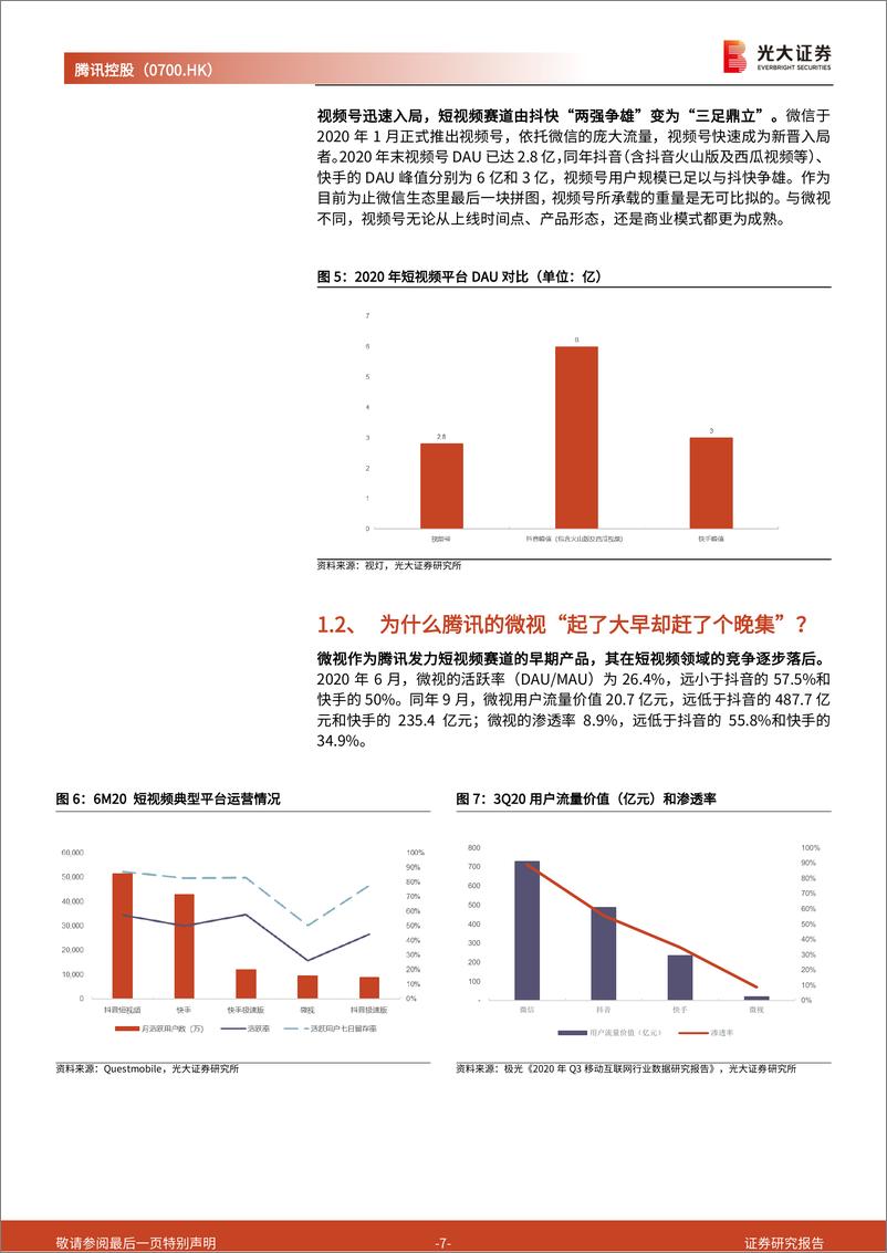 《腾讯视频号系列报告之一：视频号的入局，平平无奇还是弯道超车？-光大证券-20210811》 - 第7页预览图