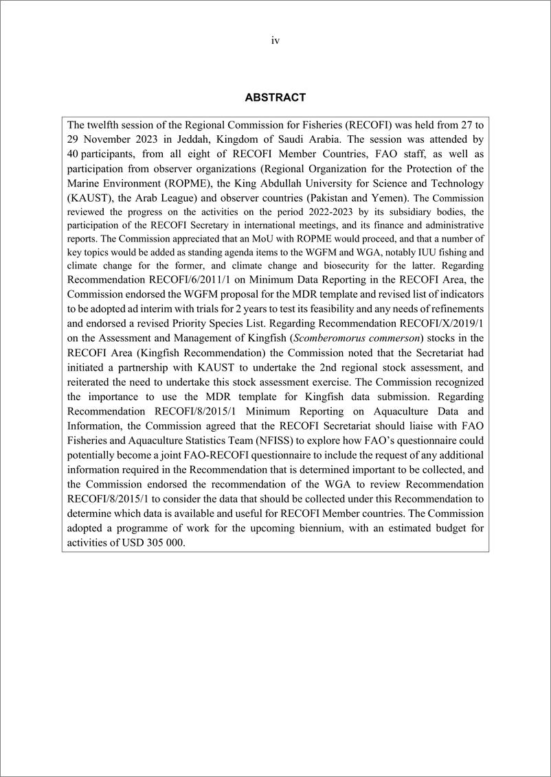 《2024年区域渔业委员会第十二届会议报告_英文版_》 - 第6页预览图