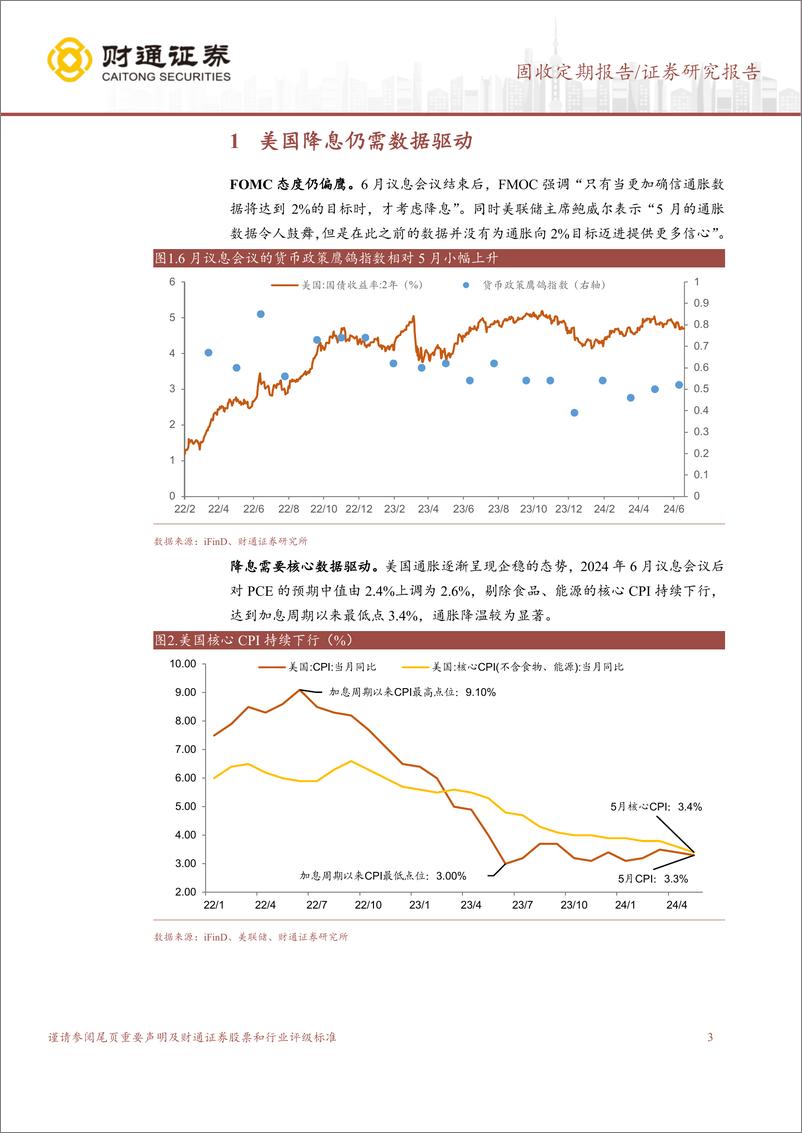 《固收定期报告：跨季资金面收紧，逆回购投放多增-240623-财通证券-14页》 - 第3页预览图