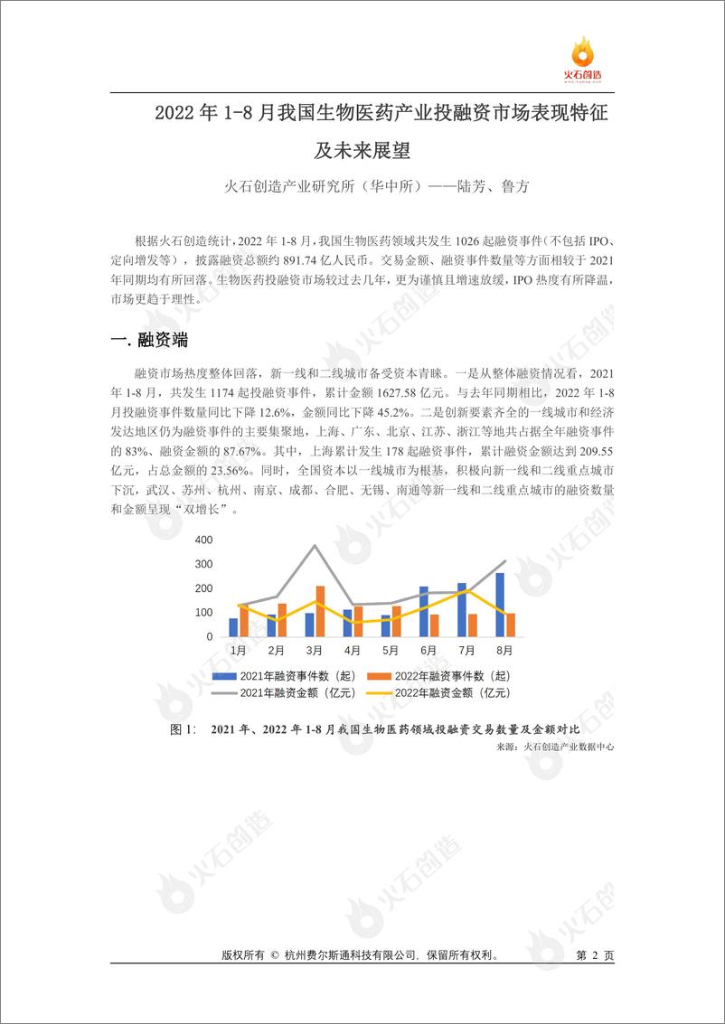 《2022年18月我国生物医药产业投融资市场表现特征及未来展望-10页》 - 第3页预览图