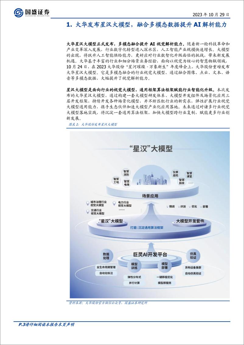 《20231029-大华发布星汉大模型，多模态AI进入场景化落地应用阶段》 - 第3页预览图