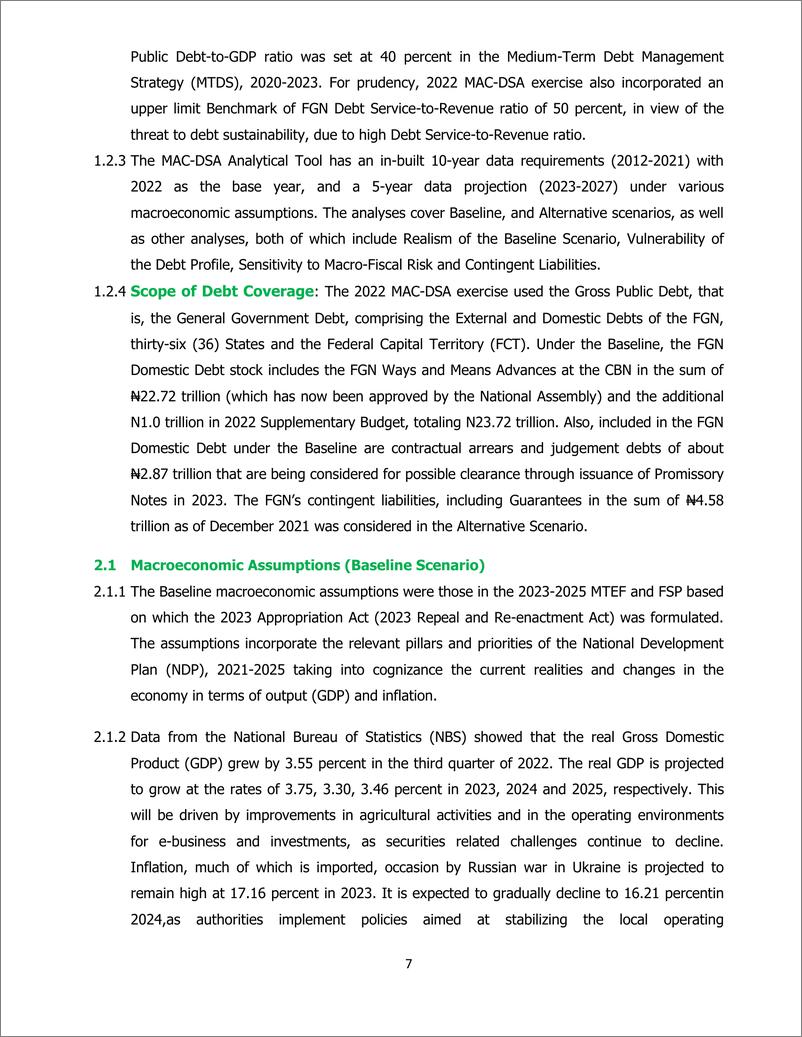 《2022年尼日利亚债务可持续性分析 (DSA) 报告-41页》 - 第8页预览图