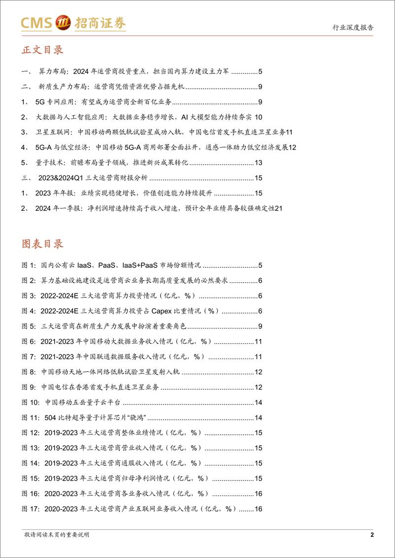 《通信行业运营商行业系列报告5：掘金自由现金流，算力与新质生产力共振-240529-招商证券-24页》 - 第2页预览图