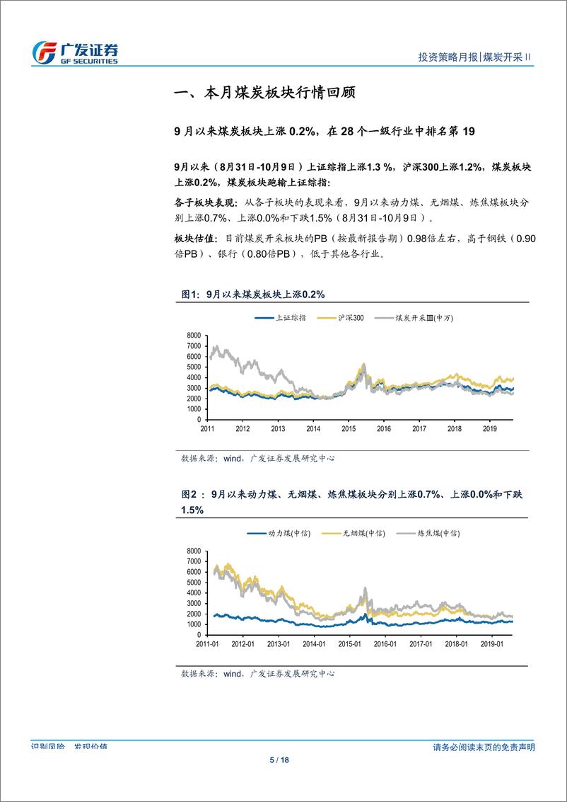 《煤炭开采行业月报：煤价近期以稳为主，10月关注电厂库存变化和基建投资改善-20191010-广发证券-18页》 - 第6页预览图