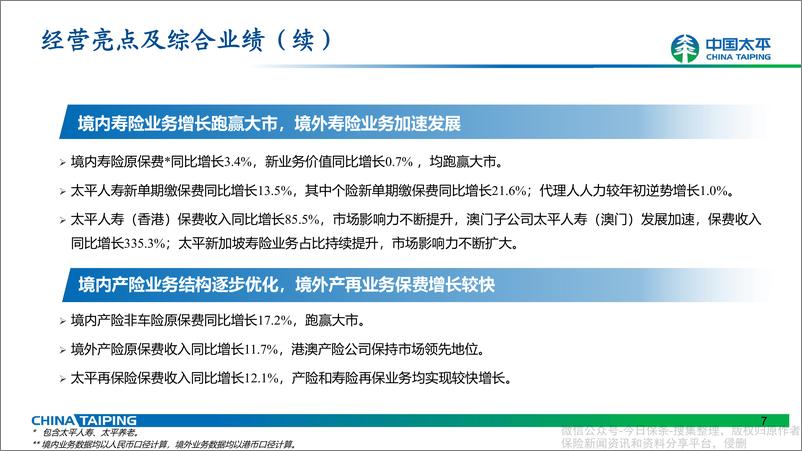 《太平集团2021年业绩报告PPT版-59页》 - 第7页预览图