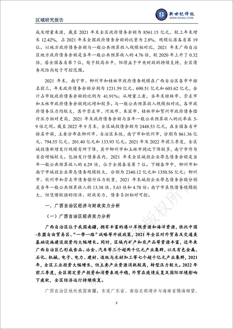 《新世纪评级-广西自治区及下辖各市经济财政实力与债务研究（2022）-36页》 - 第4页预览图