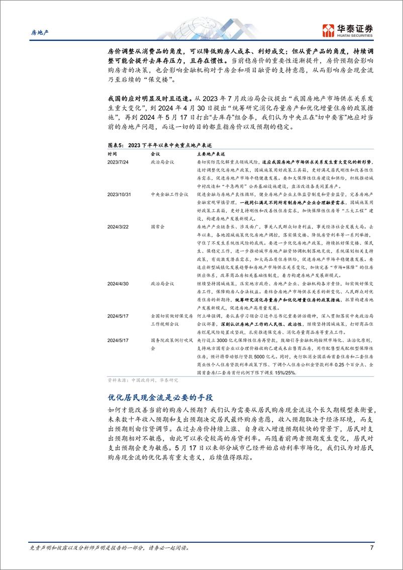 《房地产行业中期策略：志在稳市场，不成章不达-240603-华泰证券-44页》 - 第7页预览图