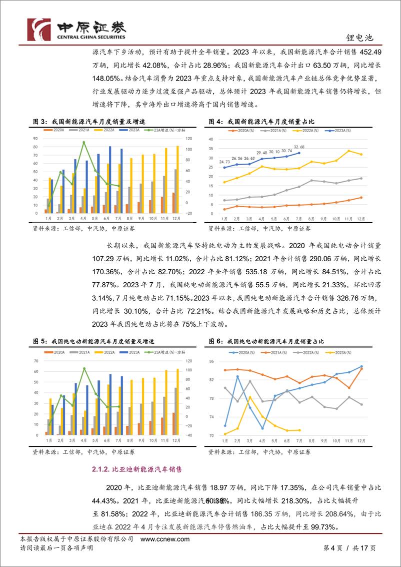 《锂电池行业月报：销量环比回落，短期谨慎关注-20230811-中原证券-17页》 - 第5页预览图