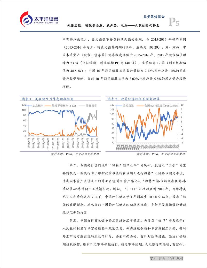 《投资策略报告：先债后股，增配贵金属、农产品、电力，大宽松时代将至-20190811-太平洋证券-25页》 - 第6页预览图