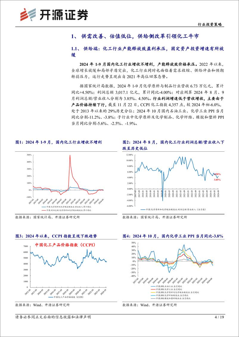 《基础化工行业投资策略：供给侧改革引领化工牛市-241126-开源证券-19页》 - 第3页预览图