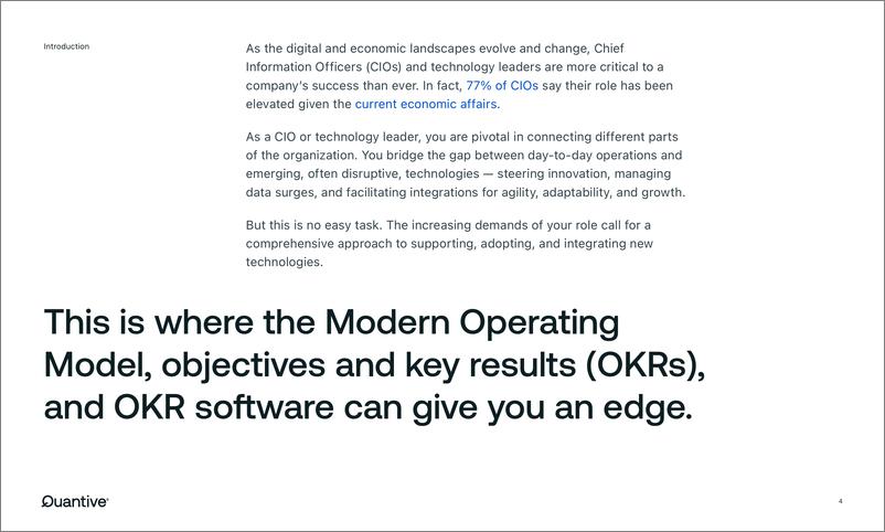 《Quantive：OKR如何在数字化转型中为技术领导者赋能报告（英文版）》 - 第4页预览图