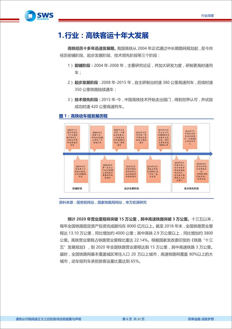 《铁路行业深度报告系列之高铁客运：京沪高铁IPO，百亿利润开启高铁资产证券化之路-20191027-申万宏源-27页》 - 第7页预览图