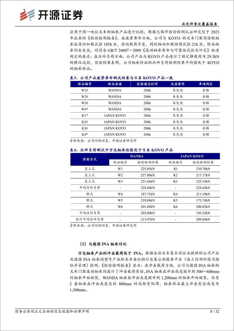 《开源证券-万达轴承-920002.BJ-北交所首次覆盖报告：专注叉车轴承“小巨人”，积极布开拓AGV／AMR》 - 第8页预览图