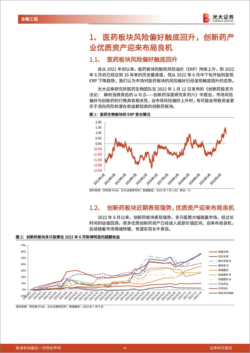 《工具型产品介绍与分析系列之十四：医药板块风险偏好触底回升，创新药产业迎来布局良机-20220708-光大证券-17页》 - 第5页预览图