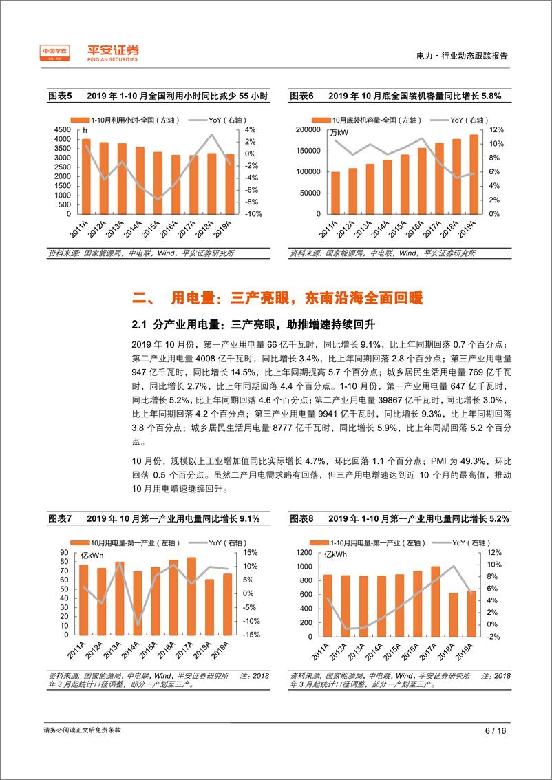 《电力行业动态跟踪报告：水落核缓火风起，东南沿海全面回暖-20191120-平安证券-16页》 - 第7页预览图